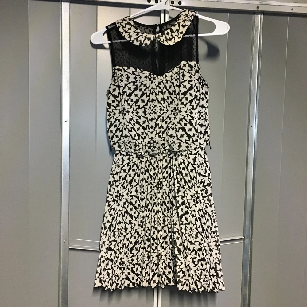 princess polly black long sleeve dress Amersham Maxi Mini dresses Sheer lace Scarlette A-line Round Neck Size:S / US 6 34w
